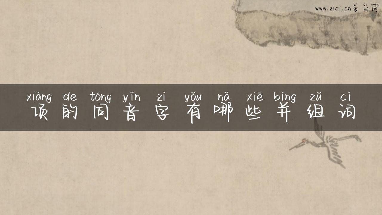 项的同音字有哪些并组词