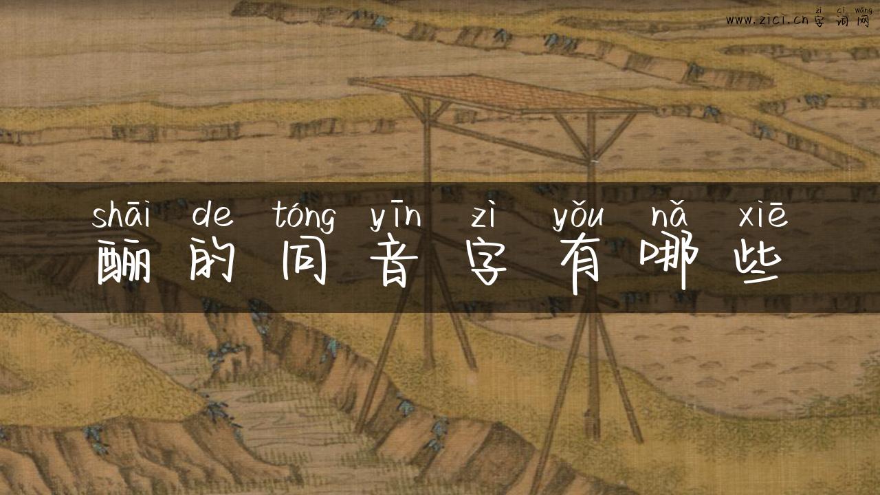酾的同音字有哪些