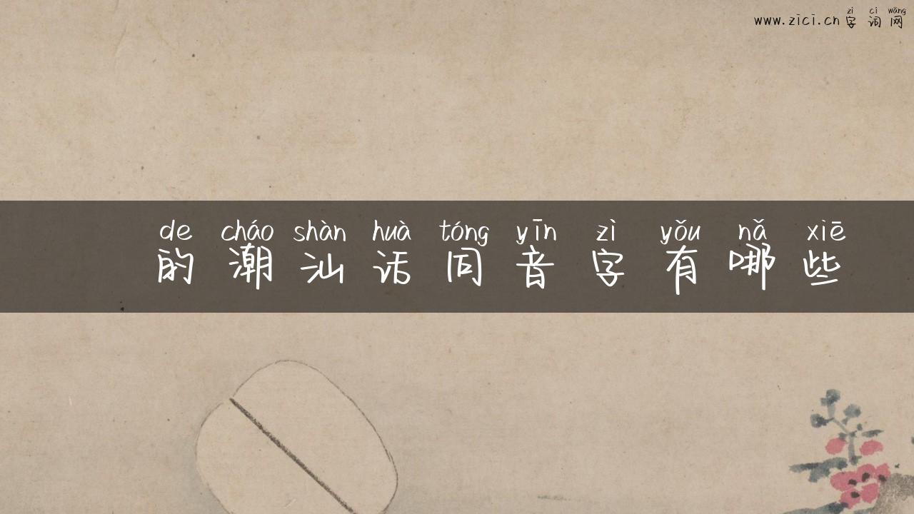 岺的潮汕话同音字有哪些