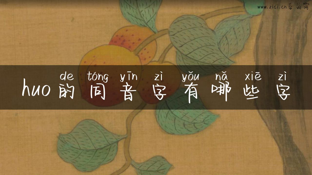 huo的同音字有哪些字
