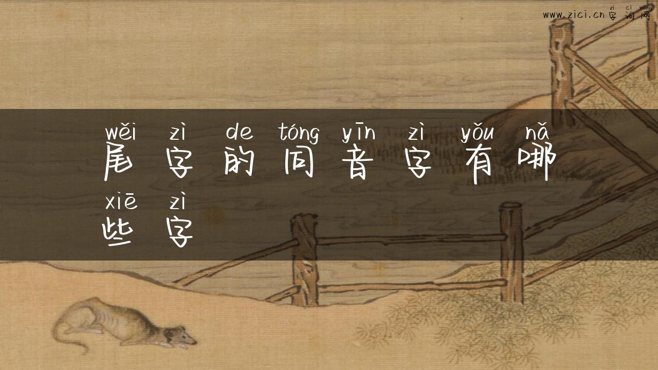 尾字的同音字有哪些字