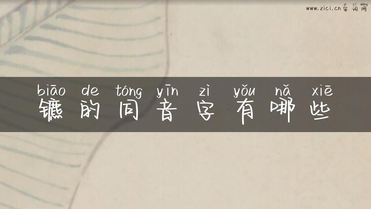 镳的同音字有哪些