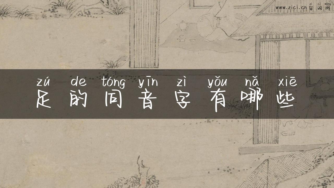 足的同音字有哪些