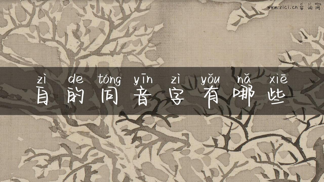 自的同音字有哪些