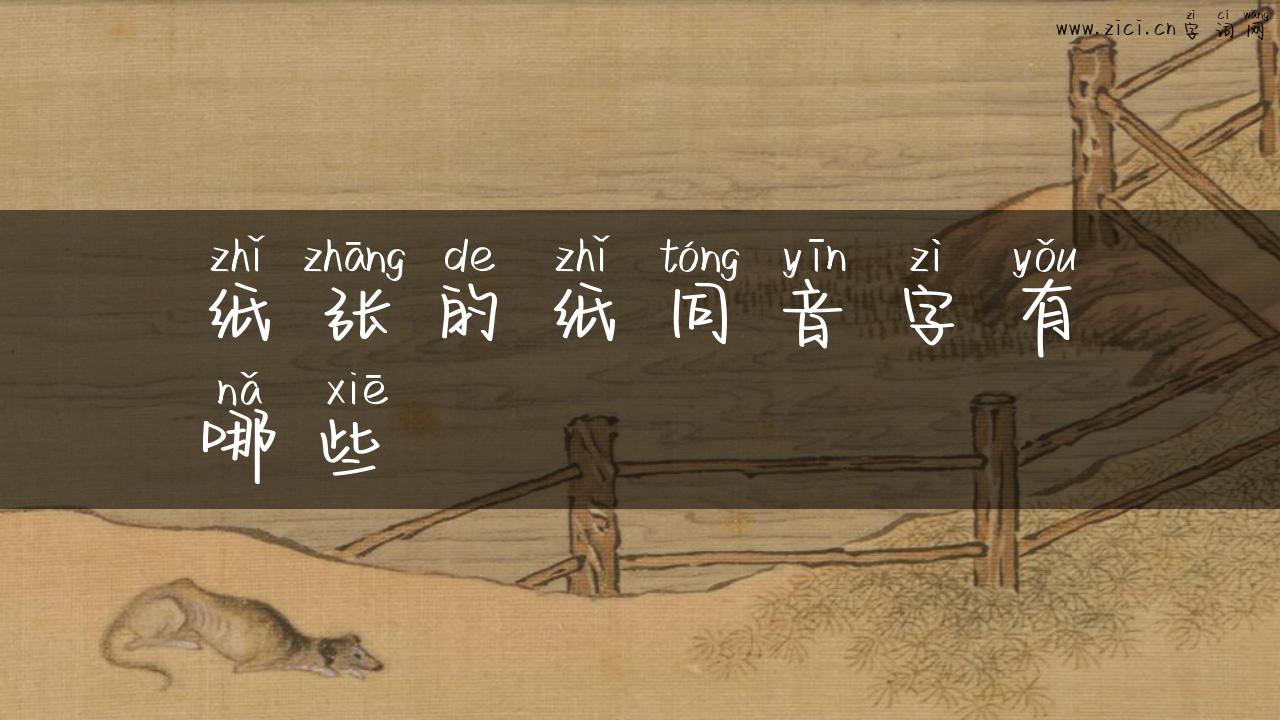 纸张的纸同音字有哪些