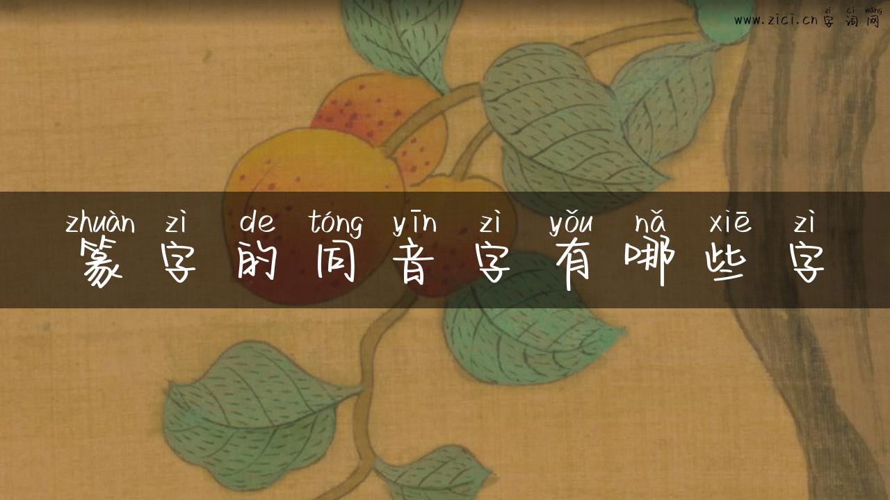 篆字的同音字有哪些字
