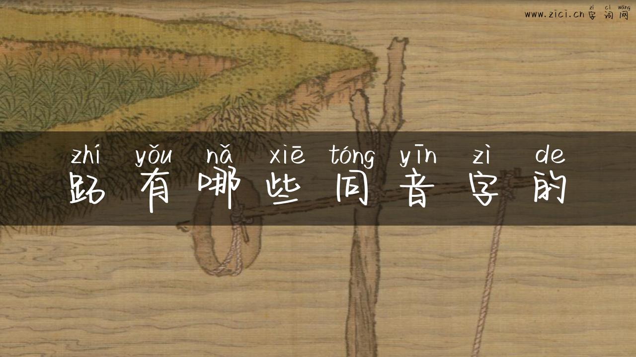 跖有哪些同音字的