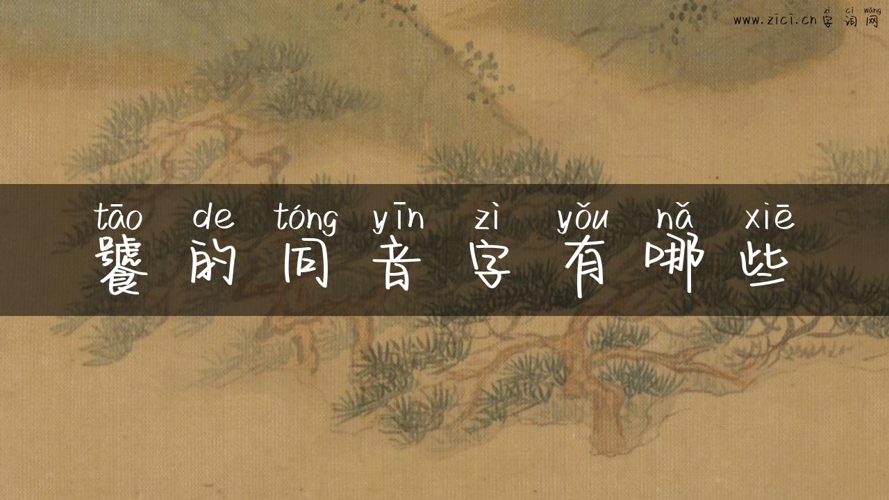 饕的同音字有哪些
