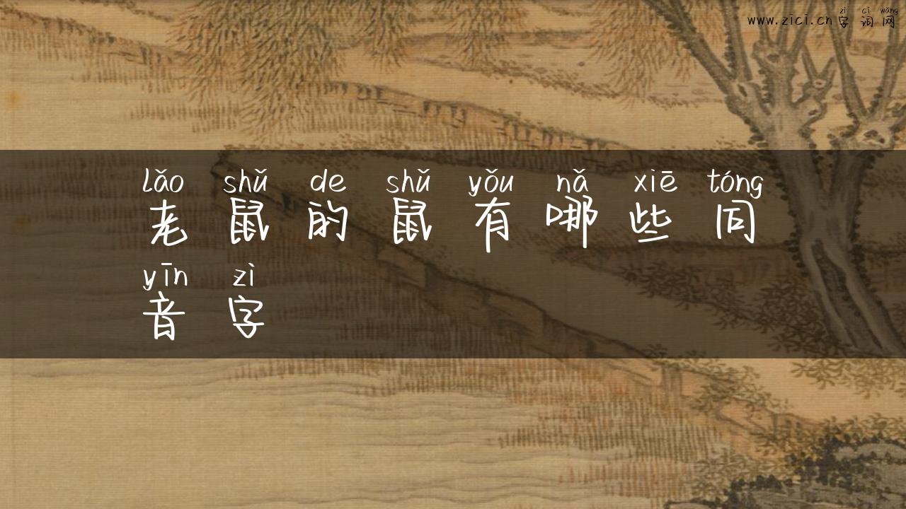 老鼠的鼠有哪些同音字