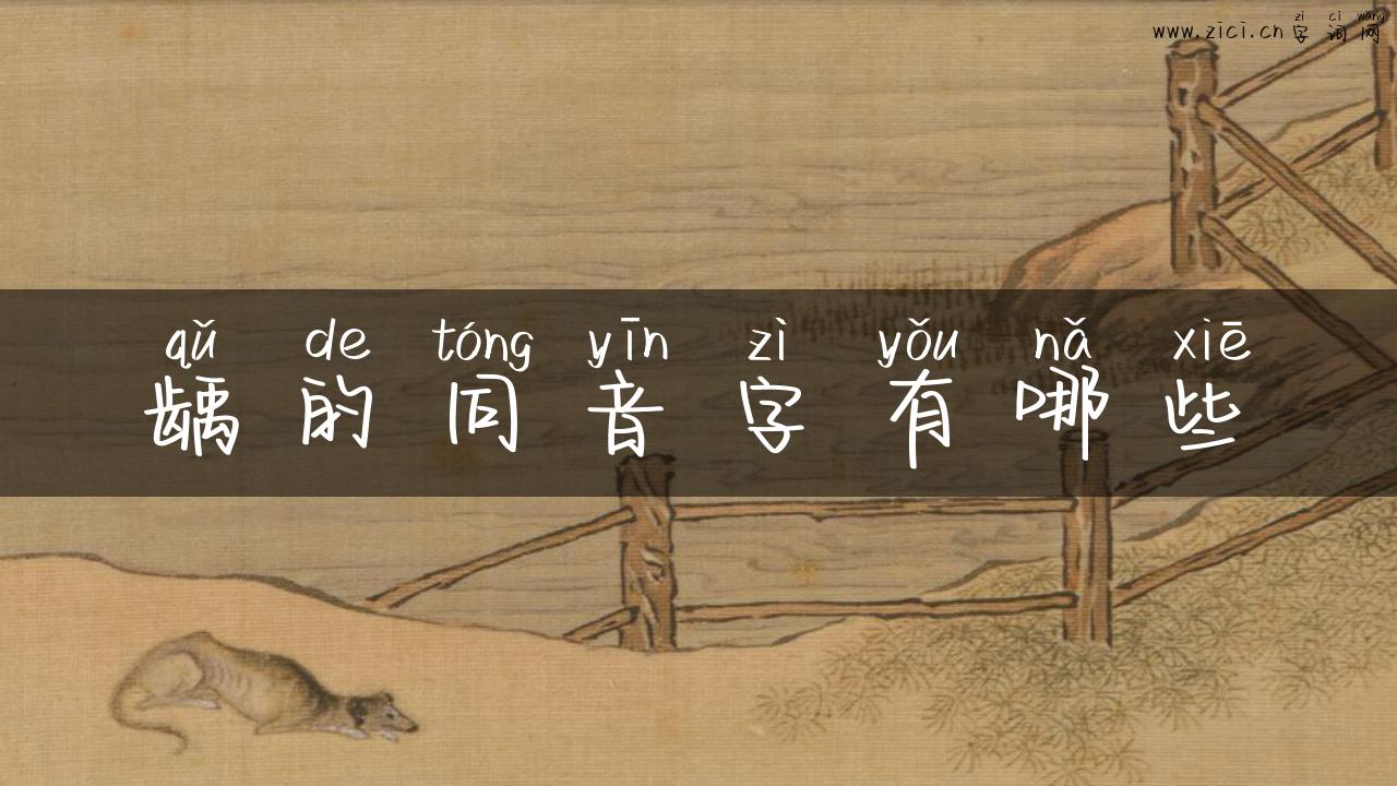 龋的同音字有哪些