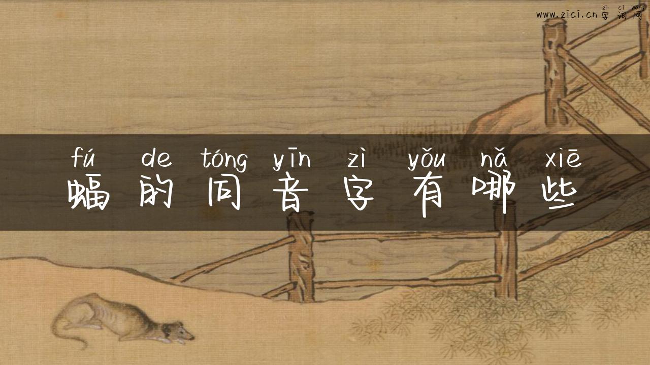 蝠的同音字有哪些