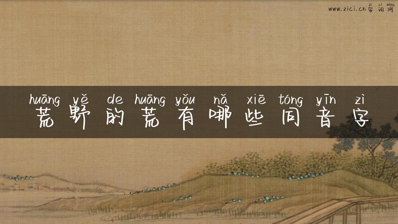 荒野的荒有哪些同音字