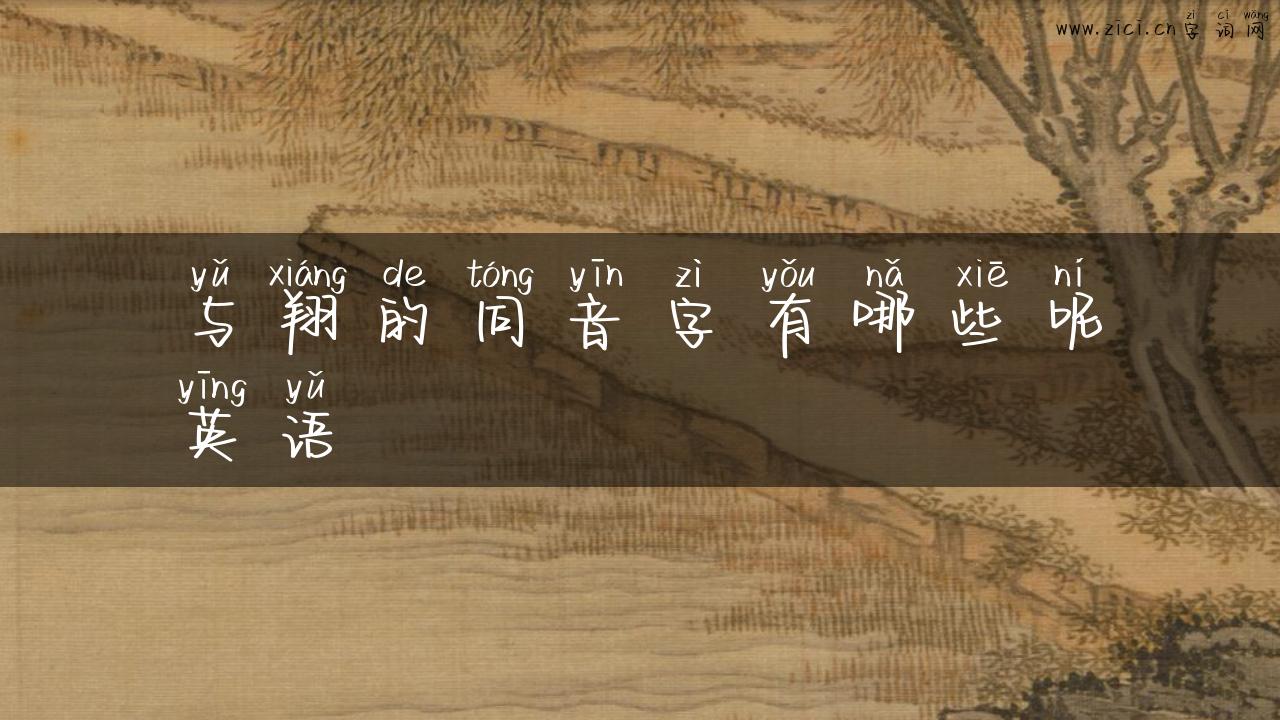 与翔的同音字有哪些呢英语