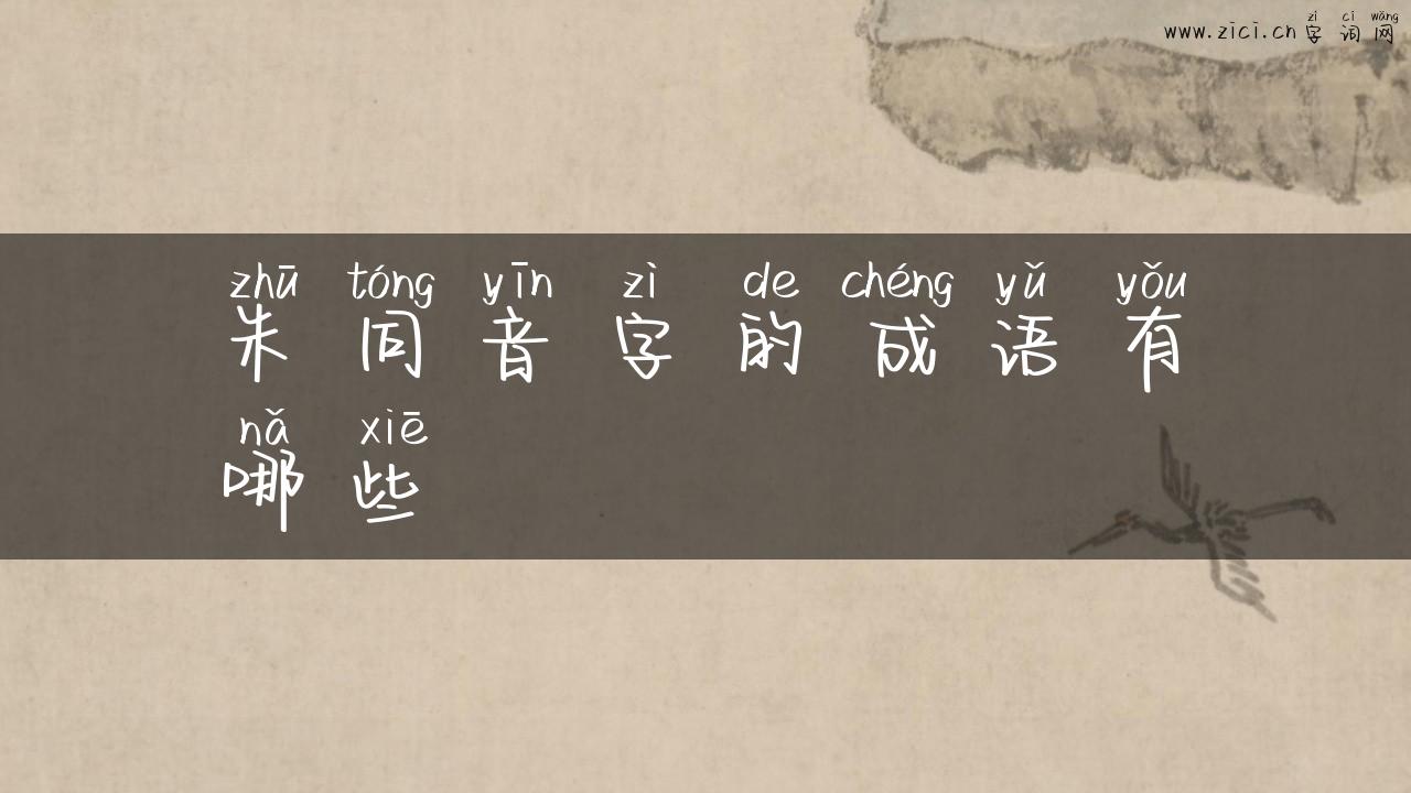 朱同音字的成语有哪些