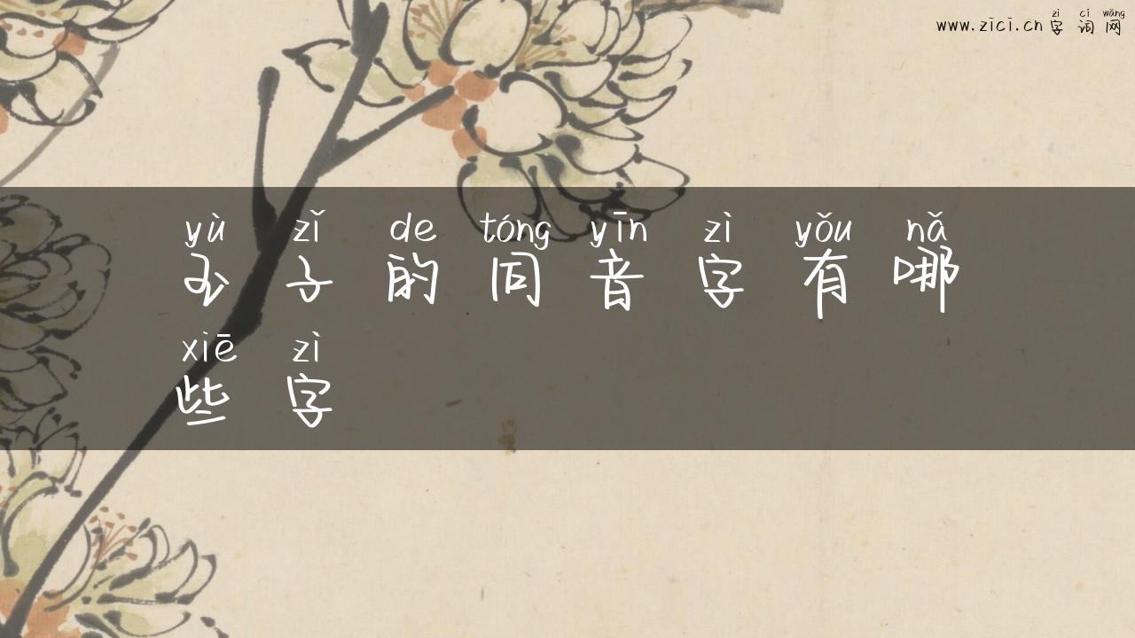玉子的同音字有哪些字