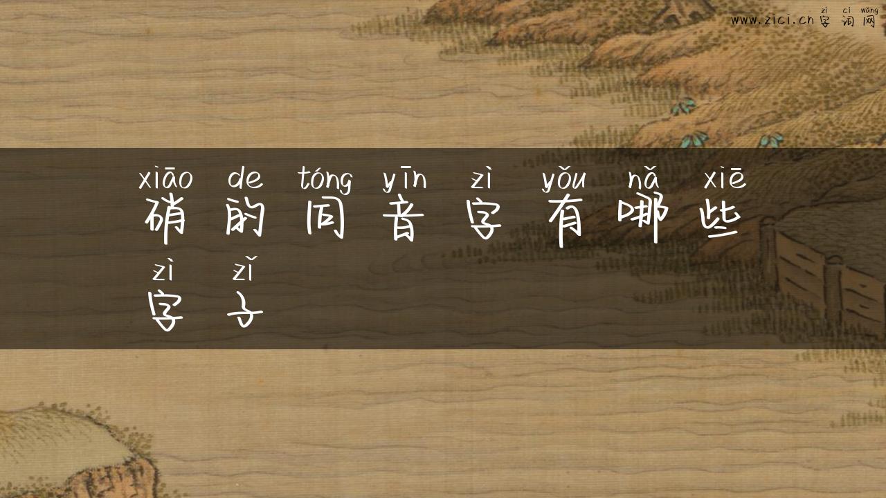 硝的同音字有哪些字子