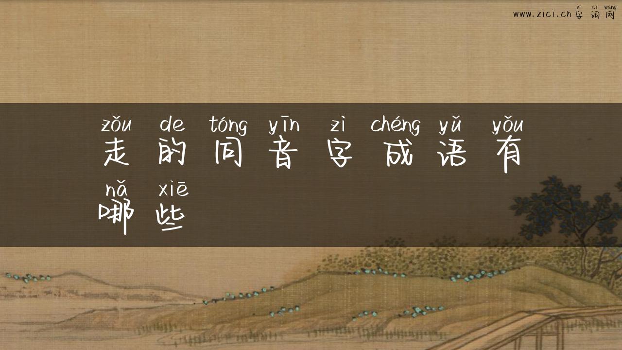 走的同音字成语有哪些