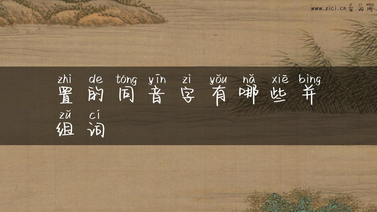 置的同音字有哪些并组词