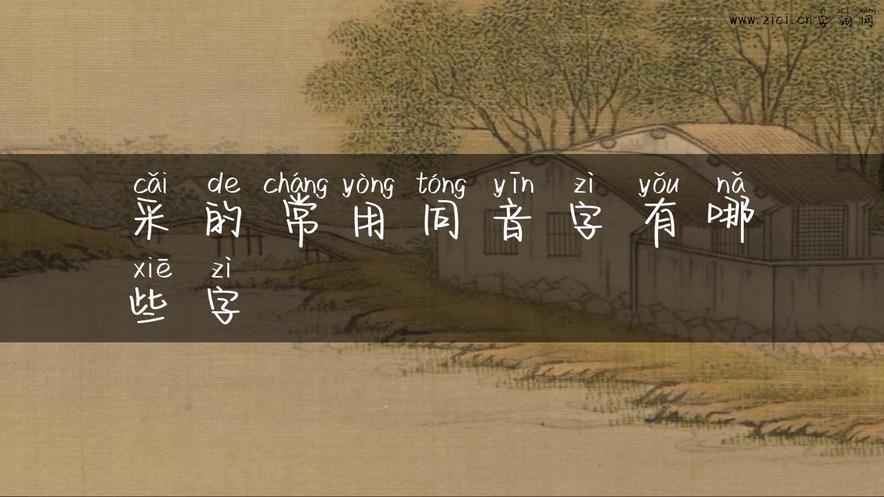 采的常用同音字有哪些字