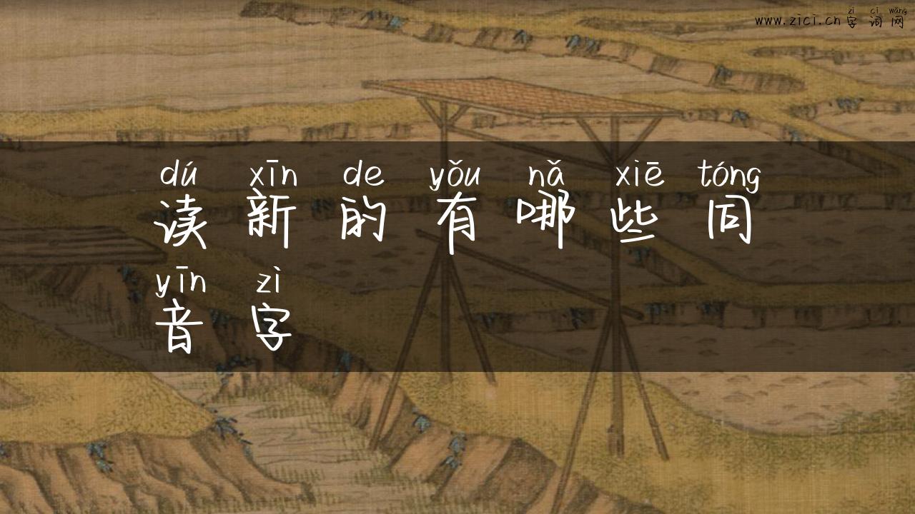 读新的有哪些同音字