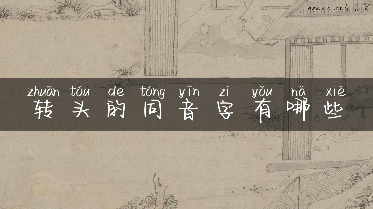 转头的同音字有哪些