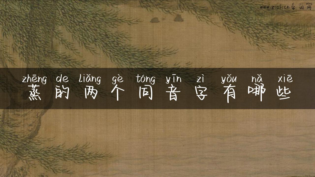 蒸的两个同音字有哪些