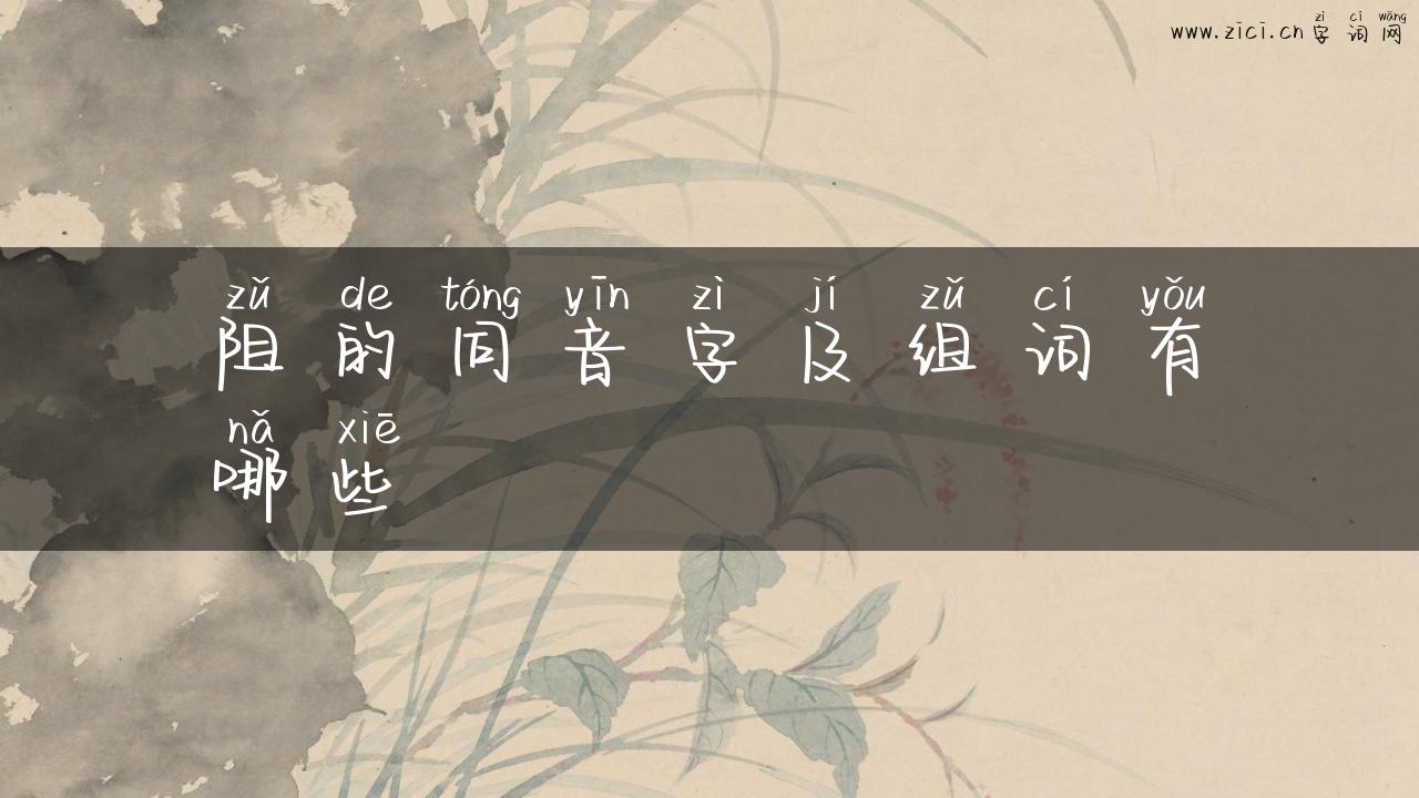 阻的同音字及组词有哪些