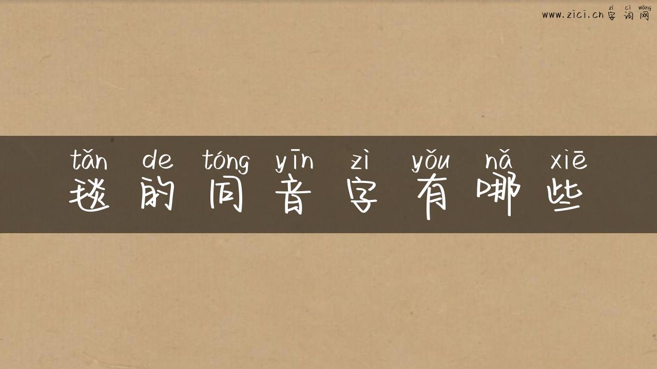毯的同音字有哪些