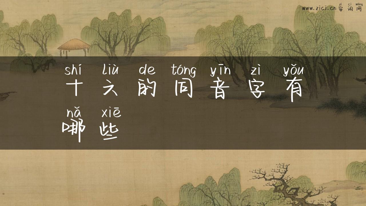 十六的同音字有哪些