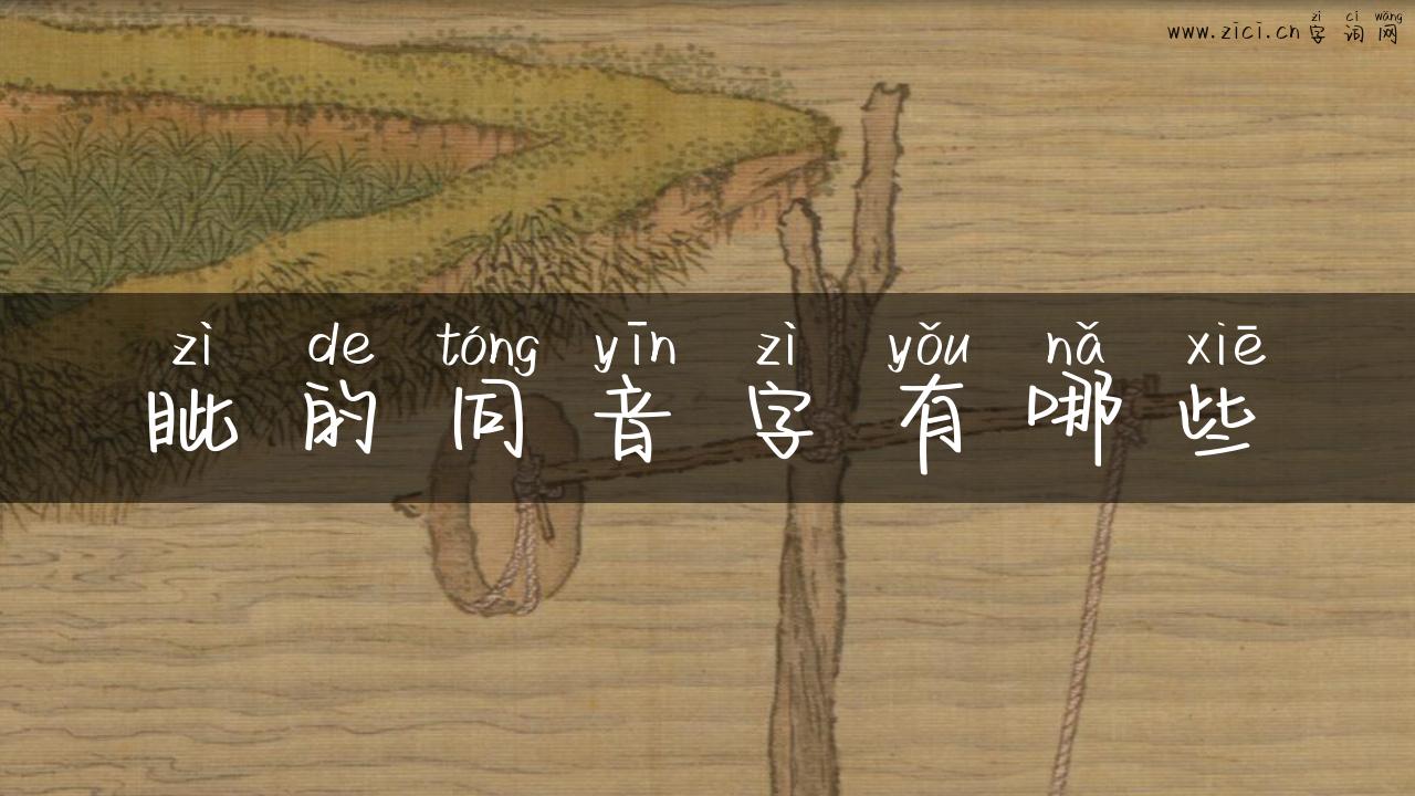 眦的同音字有哪些