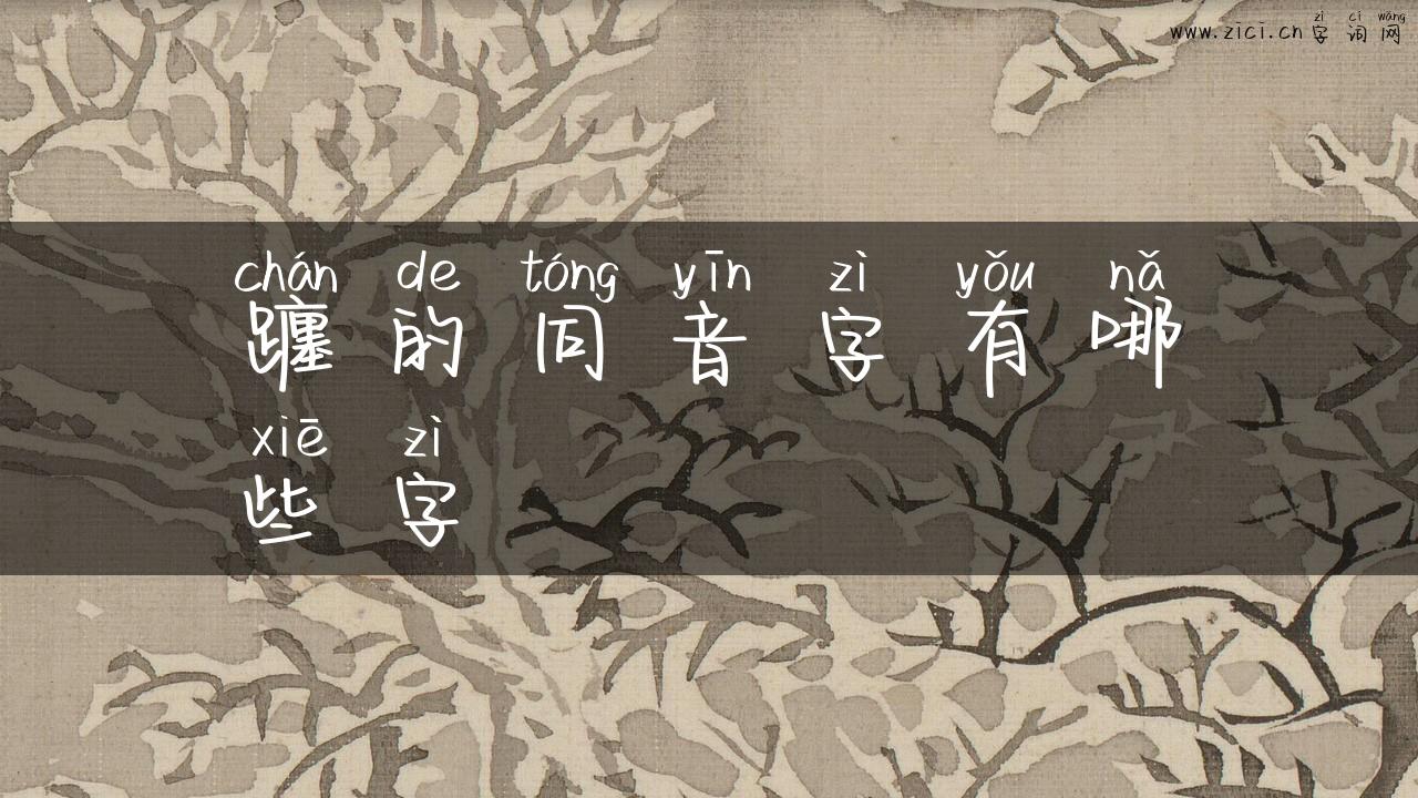 躔的同音字有哪些字