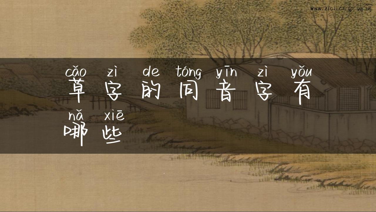 草字的同音字有哪些
