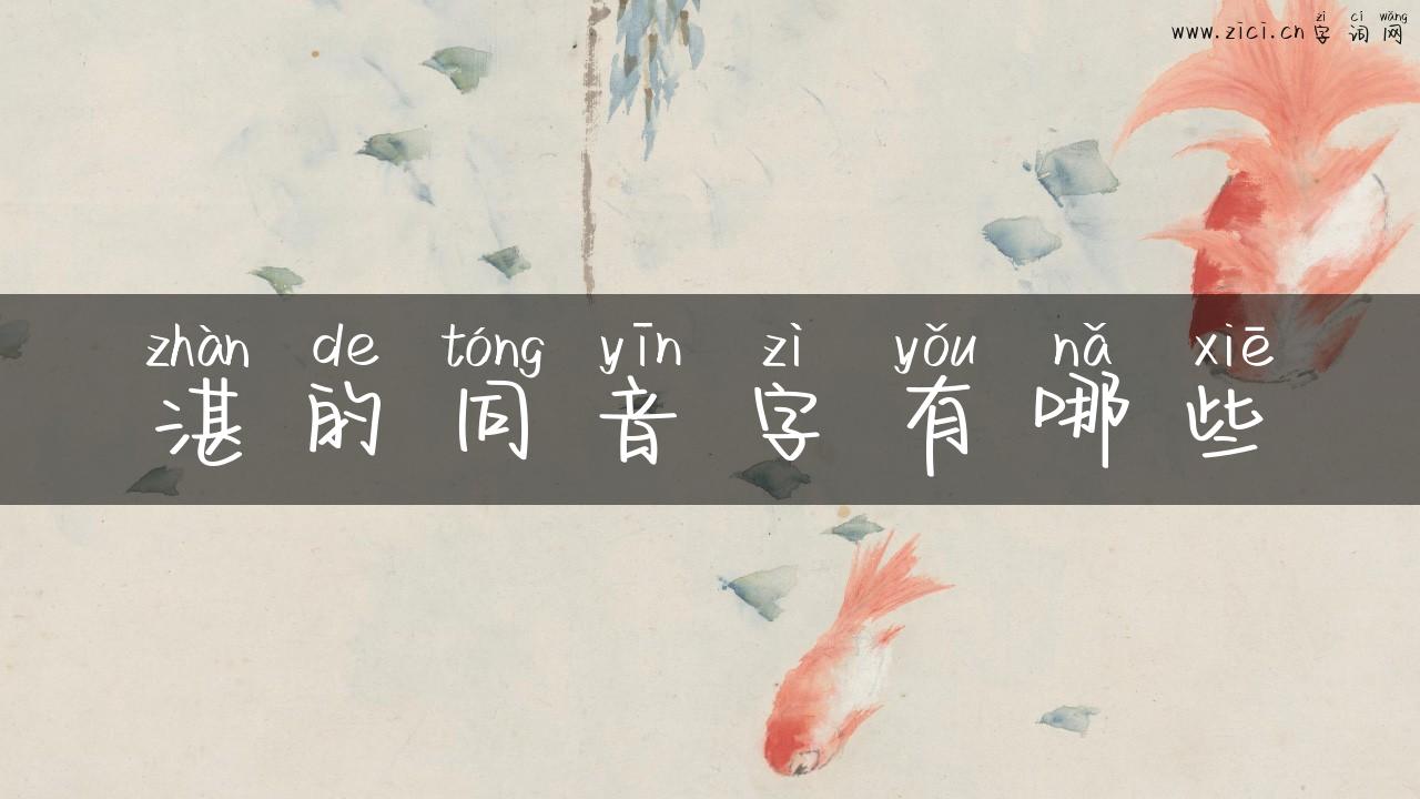 湛的同音字有哪些