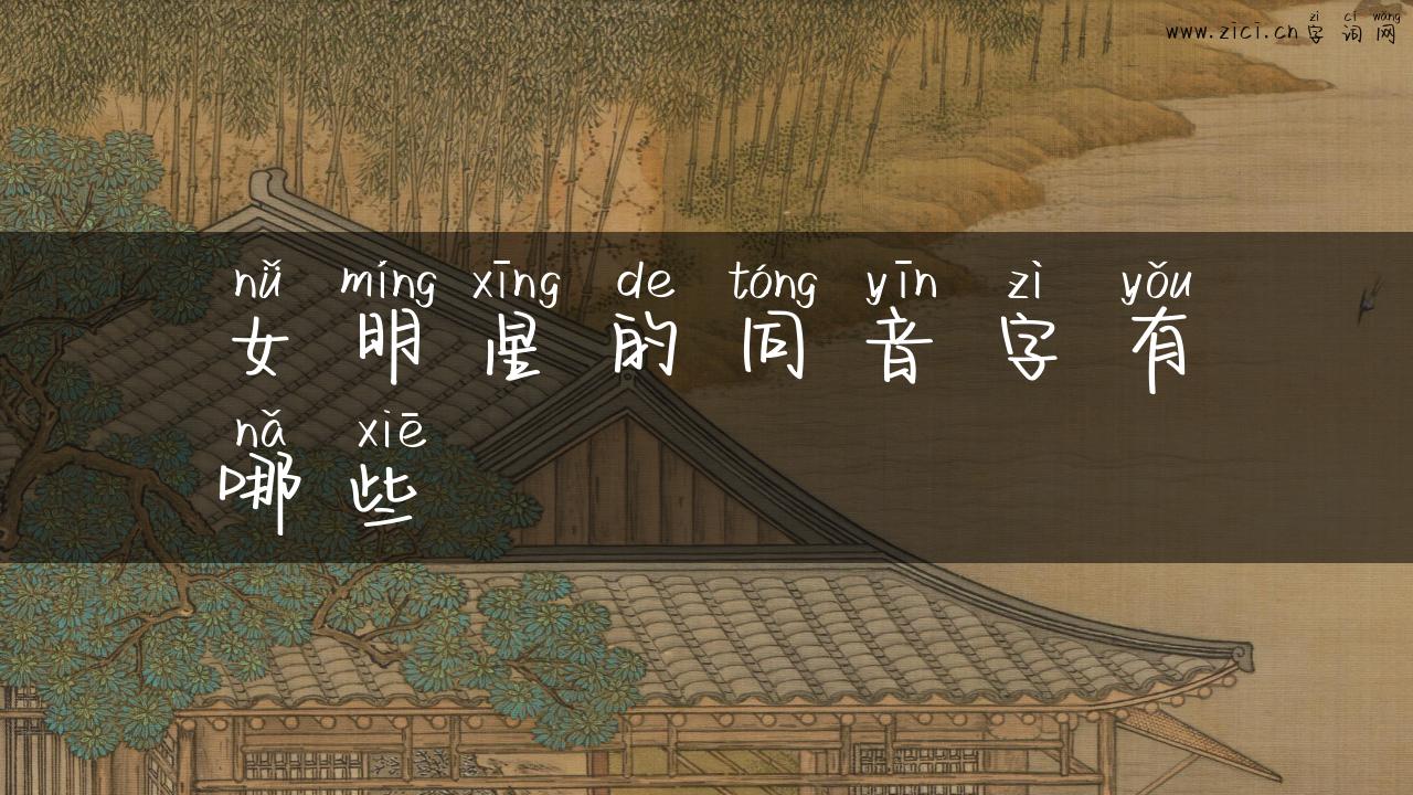女明星的同音字有哪些