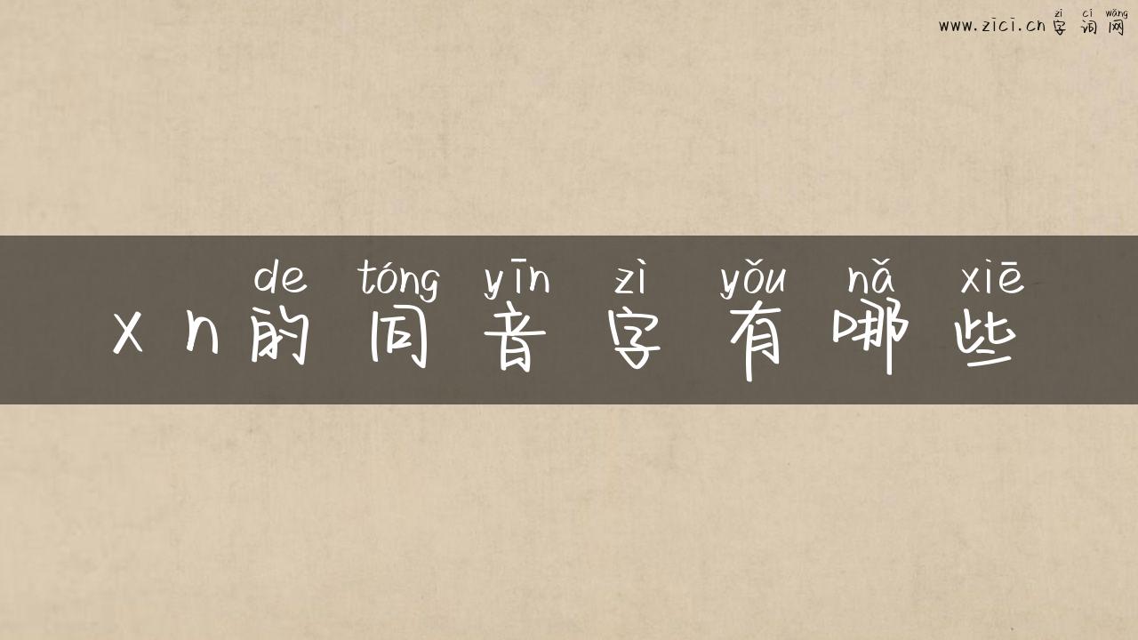 x n的同音字有哪些