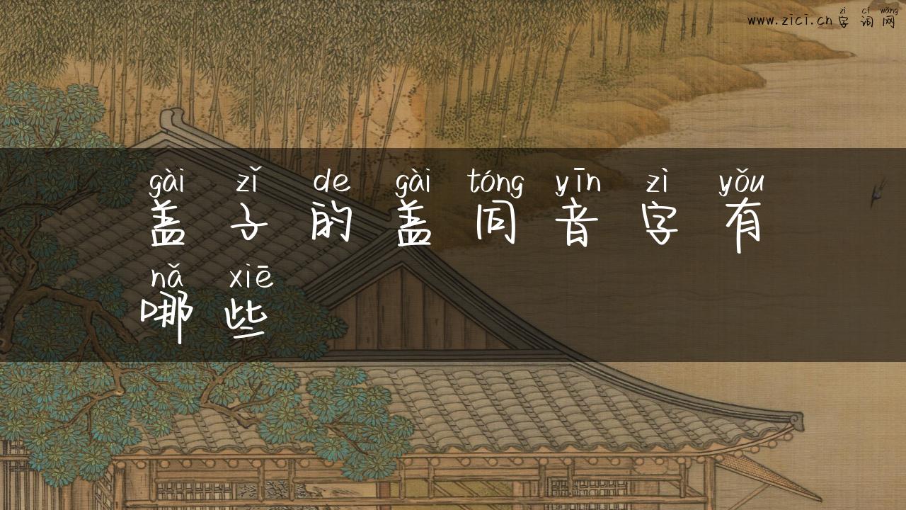 盖子的盖同音字有哪些