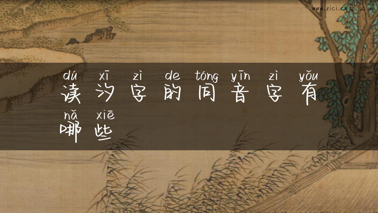 读汐字的同音字有哪些