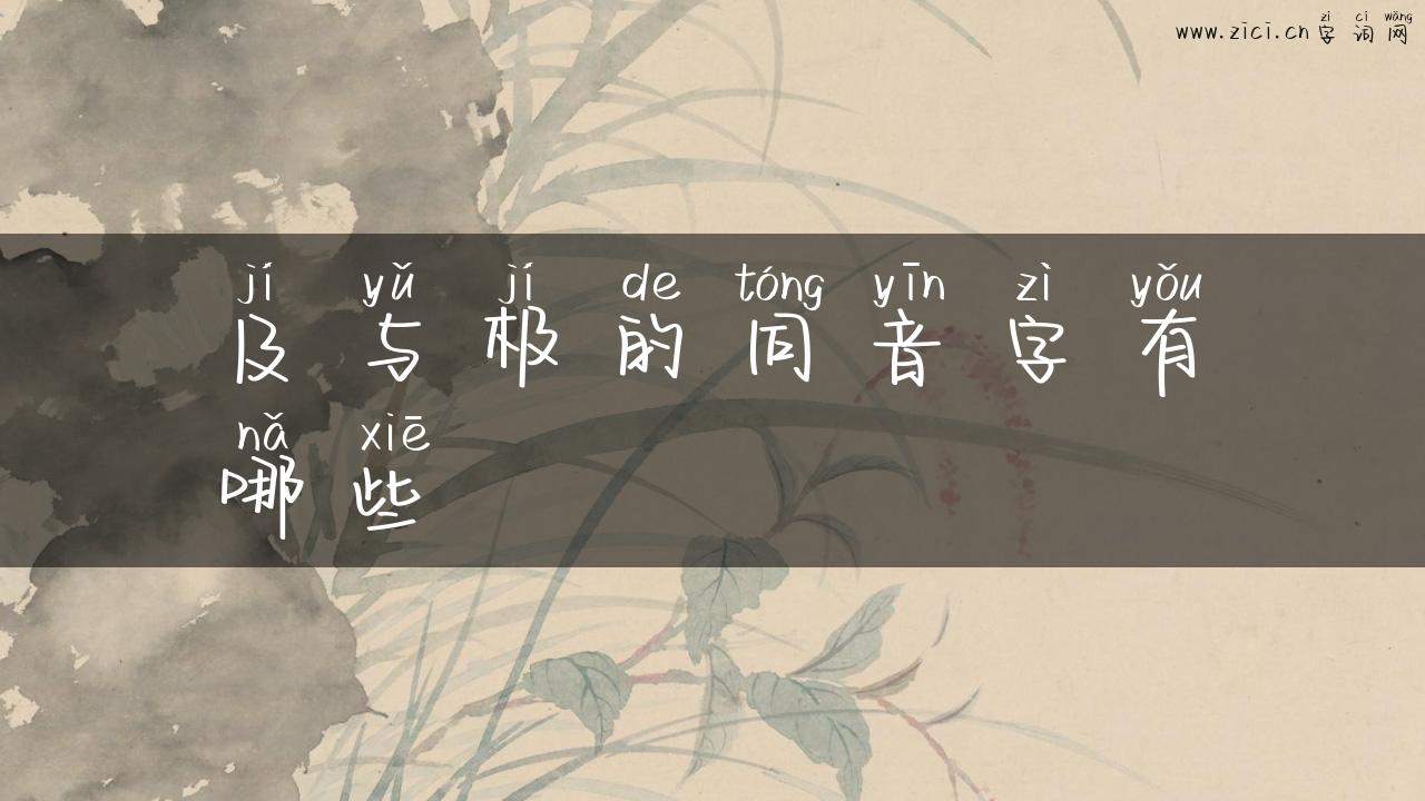 及与极的同音字有哪些