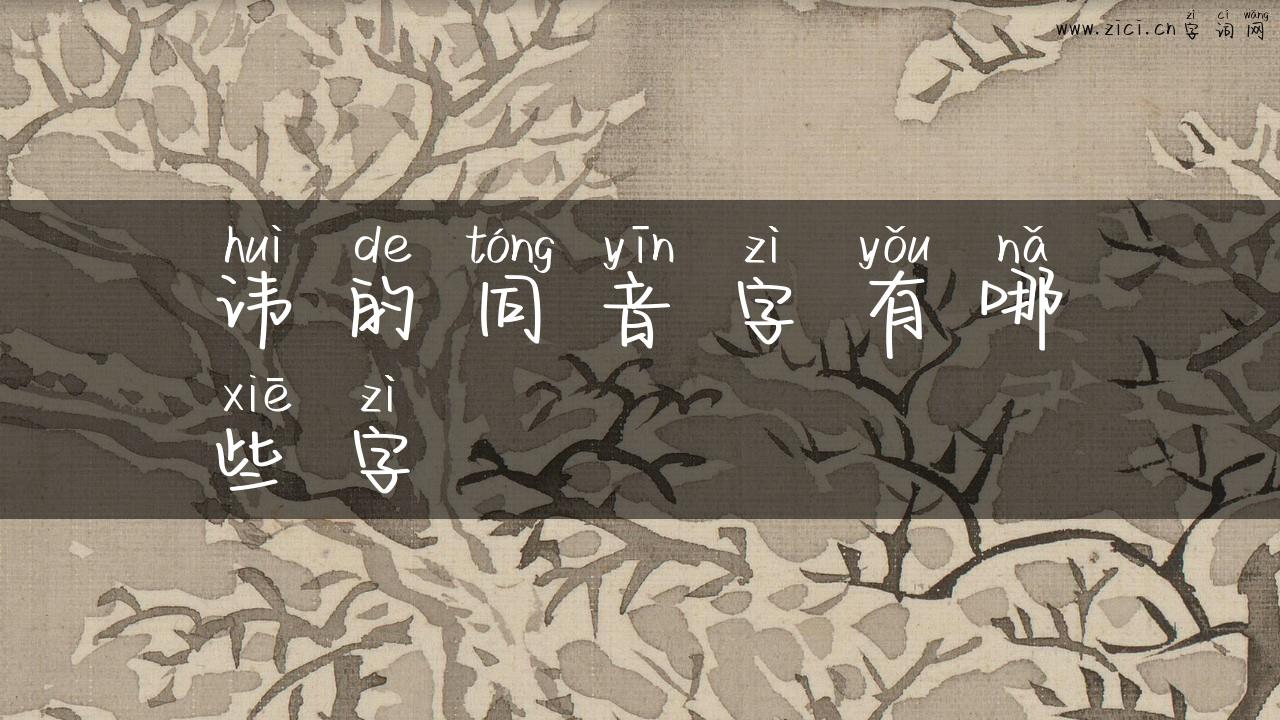 讳的同音字有哪些字