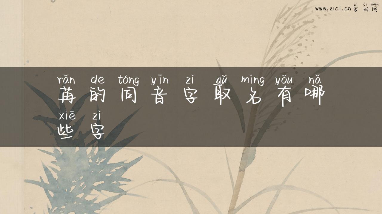苒的同音字取名有哪些字