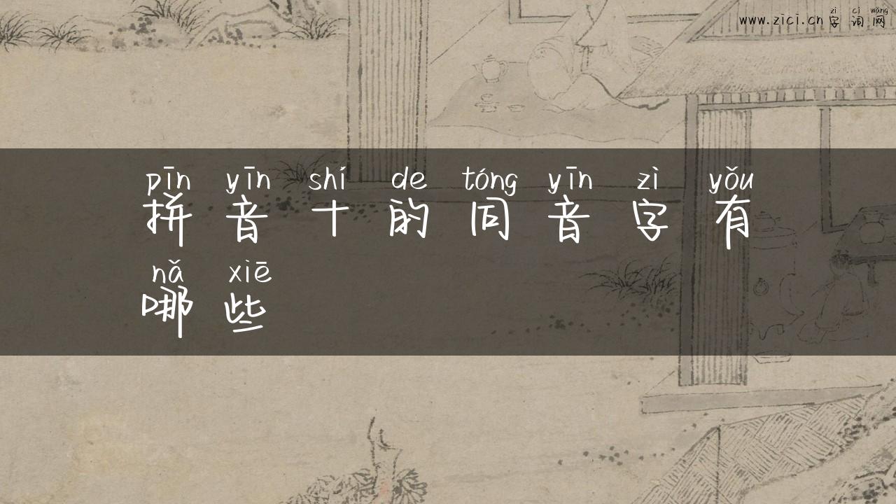 拼音十的同音字有哪些