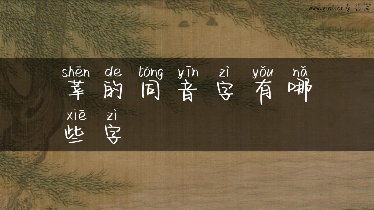 莘的同音字有哪些字