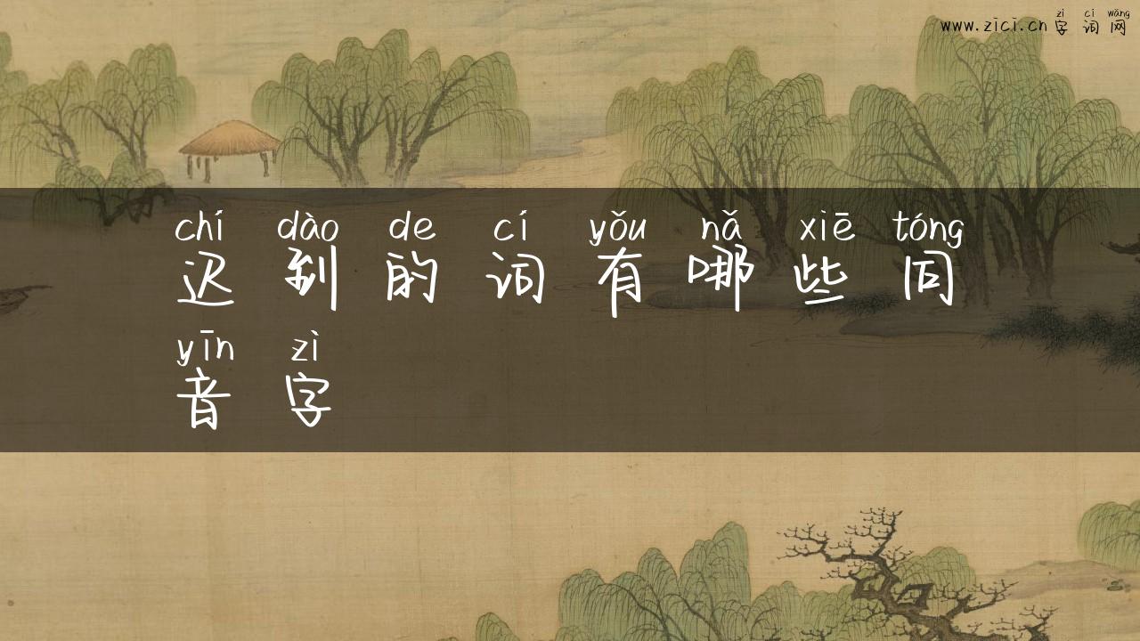 迟到的词有哪些同音字