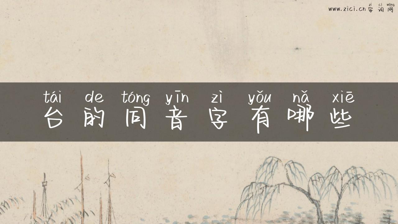 台的同音字有哪些