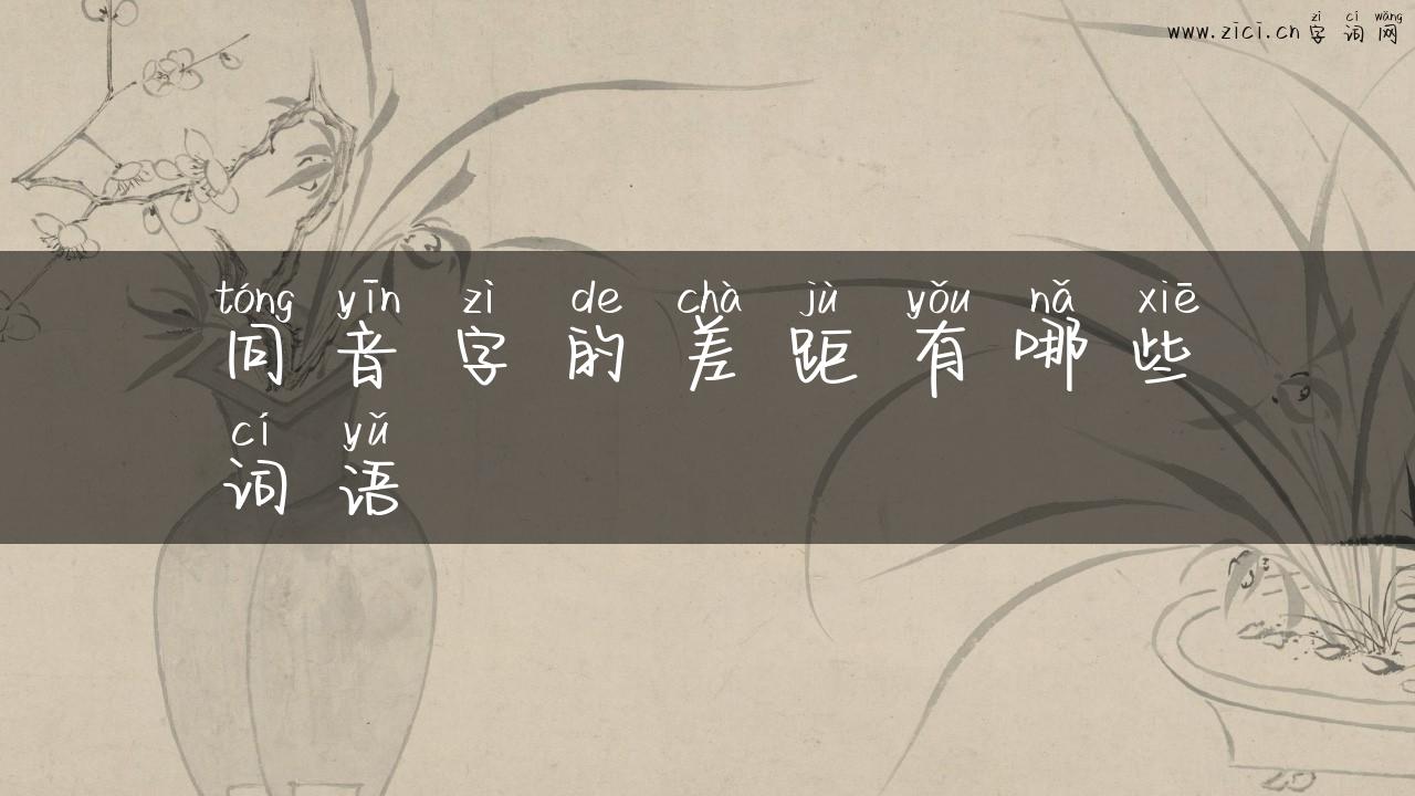 同音字的差距有哪些词语