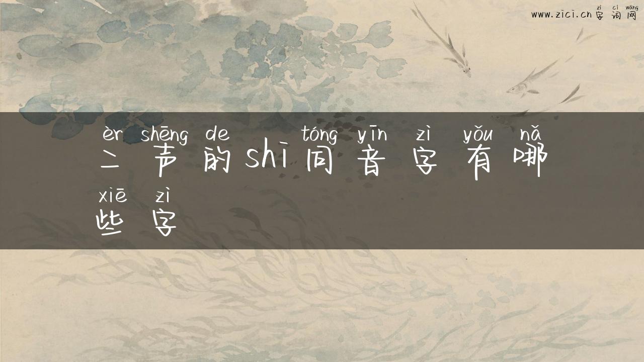 二声的shi同音字有哪些字