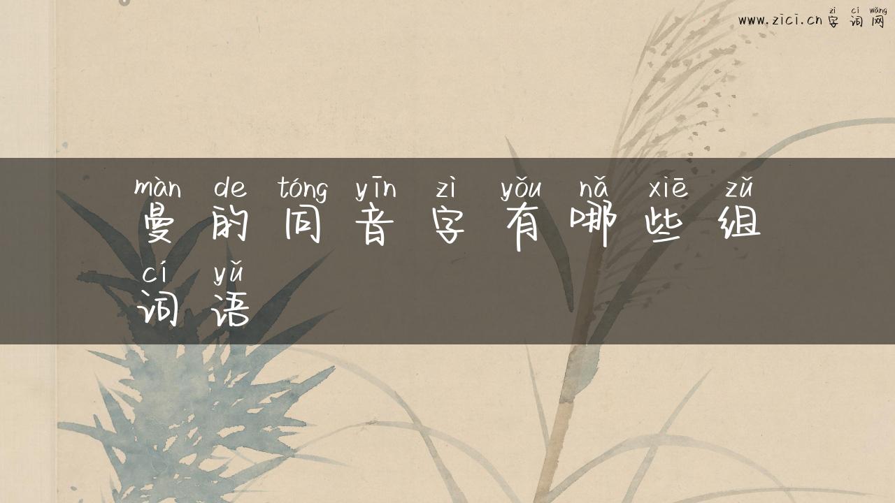 曼的同音字有哪些组词语