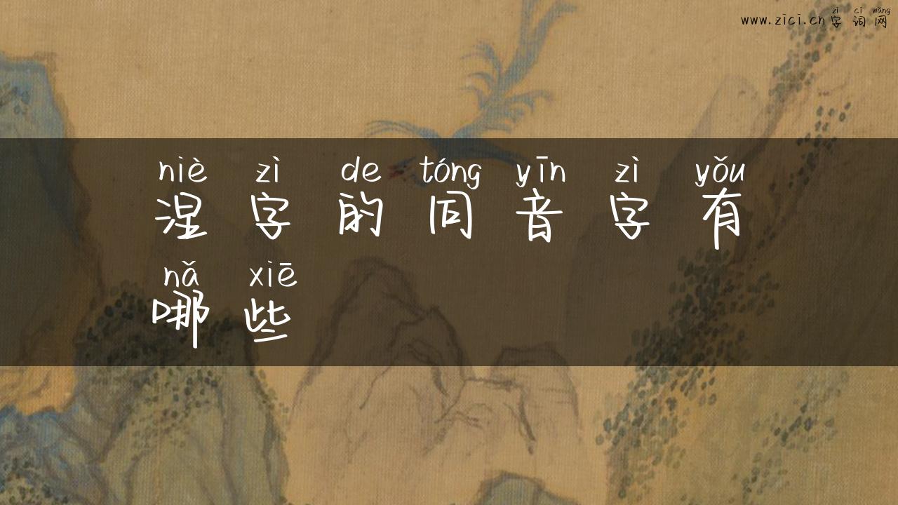 涅字的同音字有哪些