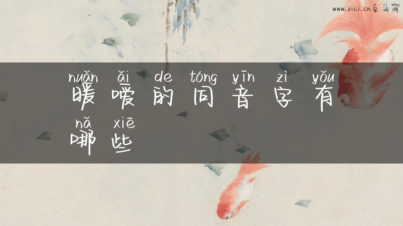 暖嗳的同音字有哪些