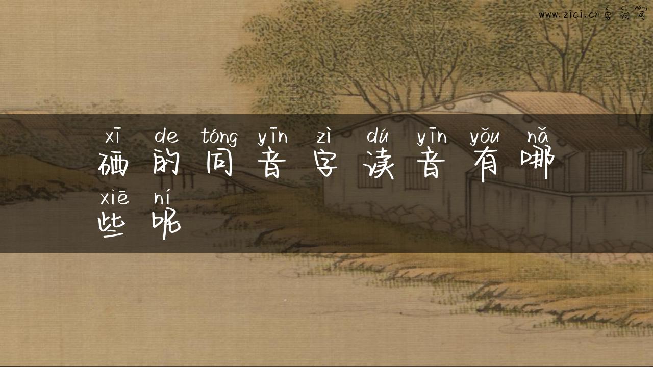 硒的同音字读音有哪些呢